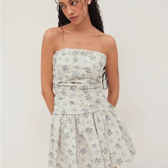 NWT Cider Blue and White Floral Dress XS - Picture 5 of 6